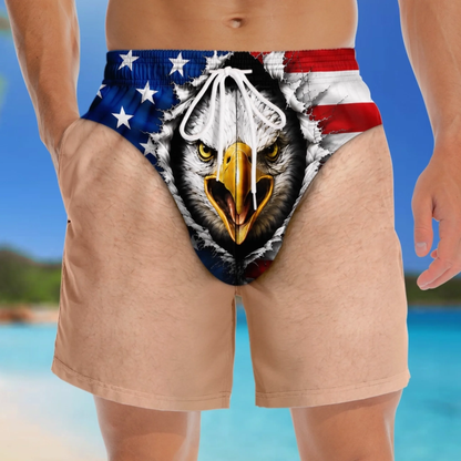 Custom Funny Men Swim Trunks Novelty Optical Illusion Swim Shorts Funny Novelty Party Board Shorts Gift for Husband Boyfriend
