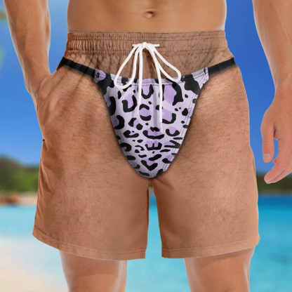Custom Funny Men Swim Trunks Novelty Optical Illusion Swim Shorts Funny Novelty Party Board Shorts Gift for Husband Boyfriend