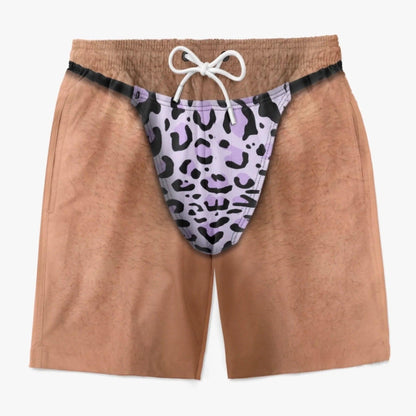 Custom Funny Men Swim Trunks Novelty Optical Illusion Swim Shorts Funny Novelty Party Board Shorts Gift for Husband Boyfriend