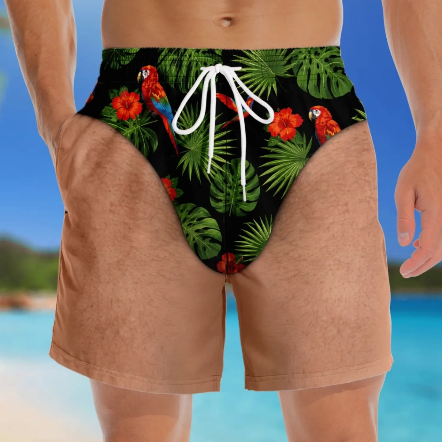 Custom Funny Men Swim Trunks Novelty Optical Illusion Swim Shorts Funny Novelty Party Board Shorts Gift for Husband Boyfriend