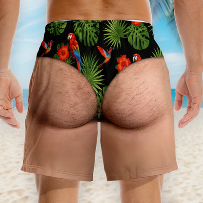 Custom Funny Men Swim Trunks Novelty Optical Illusion Swim Shorts Funny Novelty Party Board Shorts Gift for Husband Boyfriend