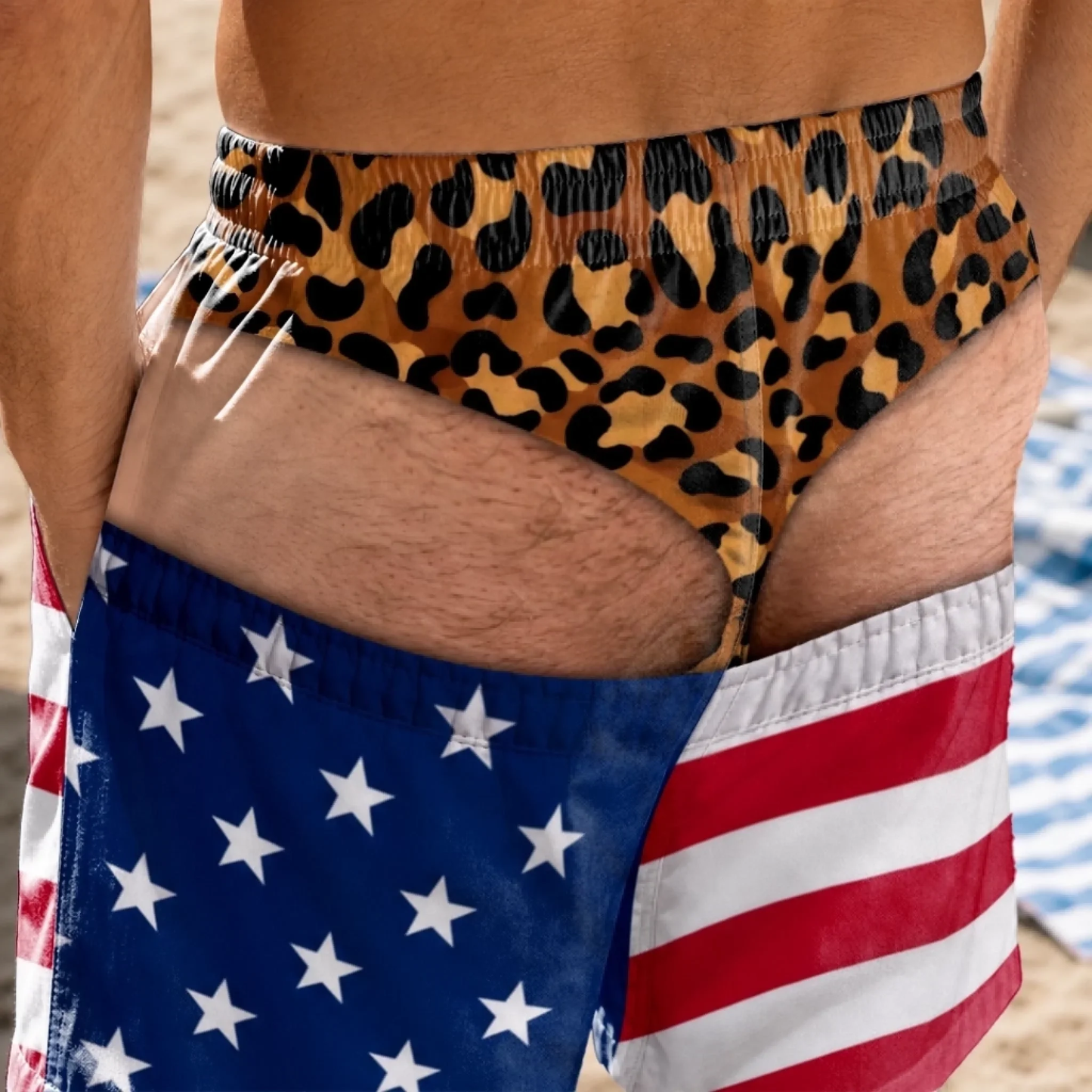 Custom Funny Men Swim Trunks Novelty Optical Illusion Swim Shorts Funny Novelty Party Board Shorts Gift for Husband Boyfriend