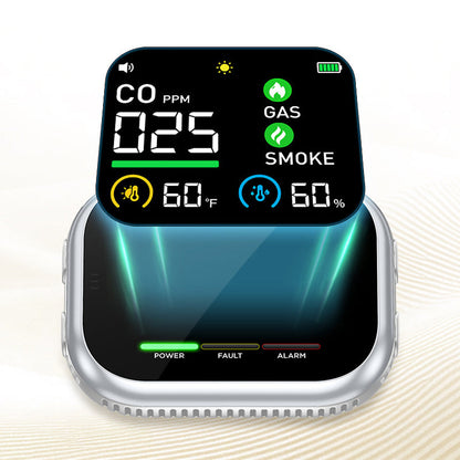 Portable Multi-Gas Alarm with LCD Display & Battery Backup