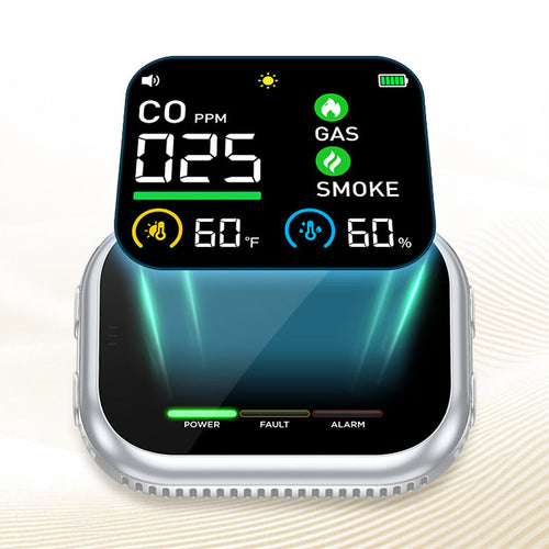 Portable Multi-Gas Alarm with LCD Display & Battery Backup
