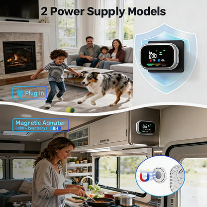 Portable Multi-Gas Alarm with LCD Display & Battery Backup