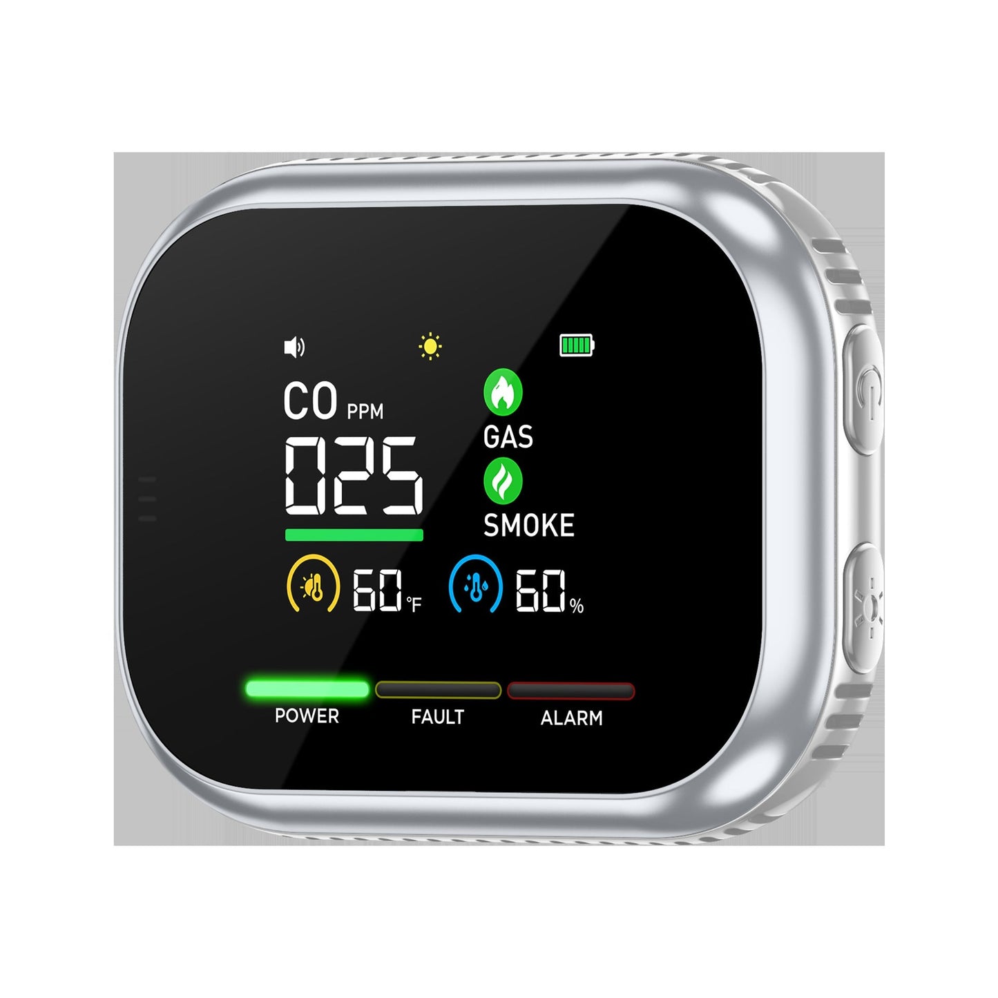Portable Multi-Gas Alarm with LCD Display & Battery Backup